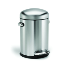 Simple Human 4.5L Retro Pedal Bin - Brushed Stainless Steel CW1888