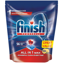 Finish All In One Auto Dishwashing Tablets Lemon - 56s