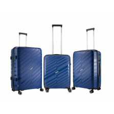 Highlander 3 Piece Java Luggage Set Azure Blue