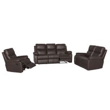 Infinity 3 Piece 3 Action Lounge Suite, Brown