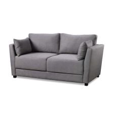 Lucy 3 Division Couch in Fabric Grey