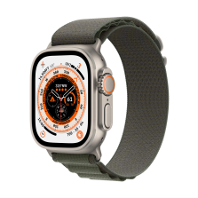 Apple Watch Ultra GPS + Cellular 49mm Titanium Case Green Alpine Loop S