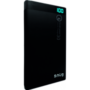 Snug 15000mAh Powerbank LCD Quick Charger Black