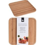 Excellent Houseware Bamboo Serving Tray 24x24x15cm
