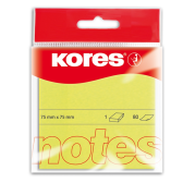 Kores Neon Yellow Notes 75X75mm 100 Sheets