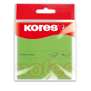 Kores Neon Green  Notes 75X75mm 100 Sheet