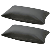 Luscious Living Pillow Cases Twin Pack Microfibre Grey