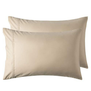 Luscious Living Pillow Cases Twin Pack Microfibre Taupe