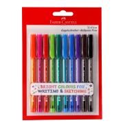Faber Castell Tri-Flow Coloured Ball Point Pens Pack Of 10
