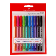 Faber Castell Tri-Flow Coloured Ball Point Pens Pack Of 10
