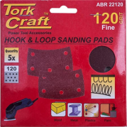 Tork Craft - Sanding Pads Curved 120 Grit Hook And Loop