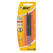 BIC Clic Medium Ballpoint Pens Black Pack Of 2