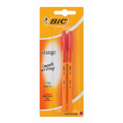 BIC Orange Fine Ballpoint Pens Red Pack Of 2