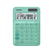 CASIO 12 Digit Mini Desktop Calculator - Green