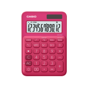 CASIO 12 Digit Mini Desktop Calculator - Red
