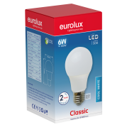 Eurolux LED A60 6w E27 Base Cool White