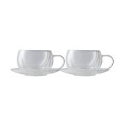Maxwell & Williams Blend Double Wall 270ml Cup and Saucer - Set of 2