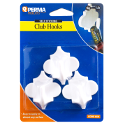 Perma Adhesive Club Hooks x3