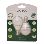 Luceco Mini Globe SES14 WarmWhite Lamp E14 3W LB14W3W25_2_LE