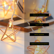 LED Iron Star Shape Fairy Light - 3m