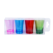 Lumoss 50ml Assorted Colour Shot Glasses - Set of 4