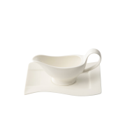 Galateo Square Gravy Boat with Saucer