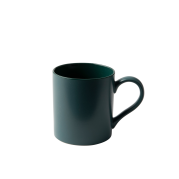 Galateo Dark Green Semi-Matt Porcelain Mug Set of 4