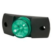 Aca Auto 10 Led Round Marker Light On Black Plastic Base - Green (52mm)