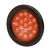 Aca Auto 19 Square Led Round Light With Gasket - Red