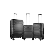 Travelwize 3 Piece Cabana Spinner Luggage Set Black