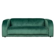 Verda 3 Seater Couch in Velvet Fabric , Green 