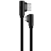 Volkano Slim Micro 90° USB Cable 1.2m Black