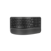 Logitech Wave Keys Wireless Ergonomic Keyboard With A Cushioned Palm Rest.