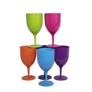 Otima 6 Pack Plastic Wine Cups - Assorted Colours