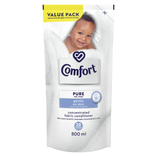 Comfort Pure Concentrated Fabric Softener Refill For Sensitive Skin 800ml