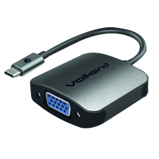 VolkanoX Core VGA Series USB Type C To VGA Converter Charcoa
