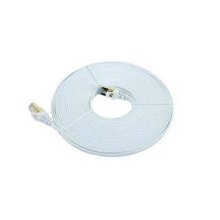 VolkanoX Giga Series Cat 7 Ethernet Cable 10m White Gold Tip