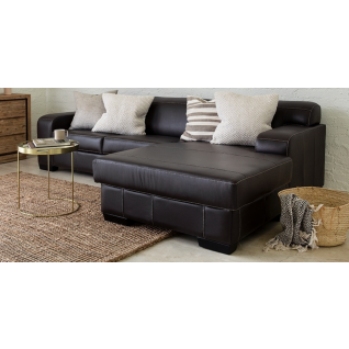 Kinshasa Full Grain Leather Daybed Right Hand Facing 