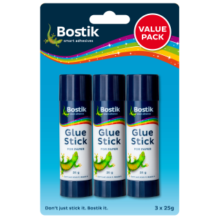 Bostik Glue Stick 3x25g Value Pack