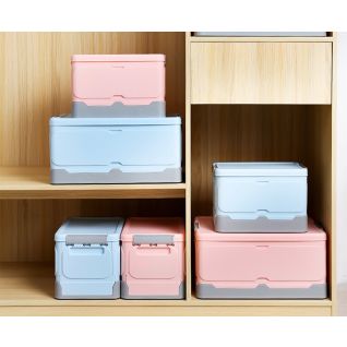 Fine Living - Foldable Storage Clip Boxes Small/ Blue