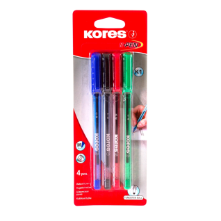 Kores K1 Medium Pens Set of 4 Colors