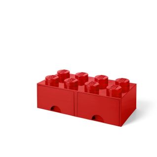 LEGO Brick Drawer 8 Knob - Red