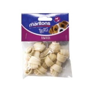 Marltons Rawhide chew bone mini - 65mm 5 pack