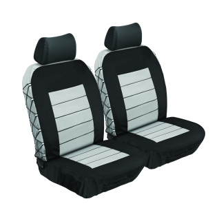 Ultimate HD Front Car Seat Cover - Black/Grey