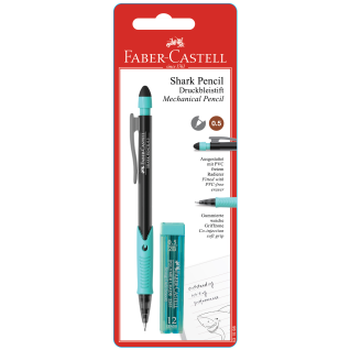 "Faber Castell Shark Mechanical Pencil 0,5mm In Plus Spare Leads"