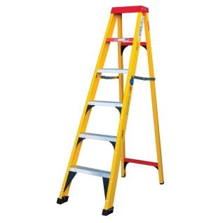 SA Ladder Semi Fiber Glass 6 Step Ladder 1.8m