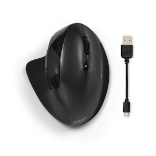 Port Wireless Rechargeable Ergonomic Mouse