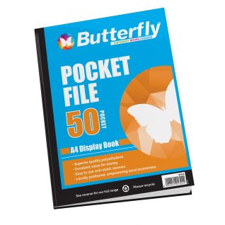 Butterfly Pocket File A4 50 Page