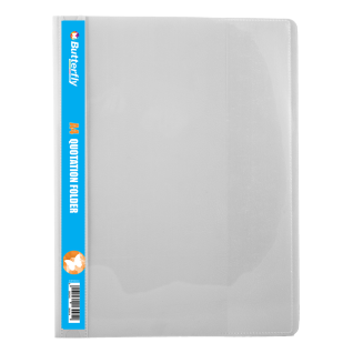 Butterfly A4 Quotation Folders 180 Micron Clear Pack Of 5