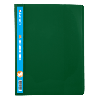 Butterfly A4 Quotation Folders 180 Micron Green Pack Of 5
